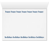 Happy Holidays cards Blue Hydrangea Flowers (Inside Horizontal (Bottom))