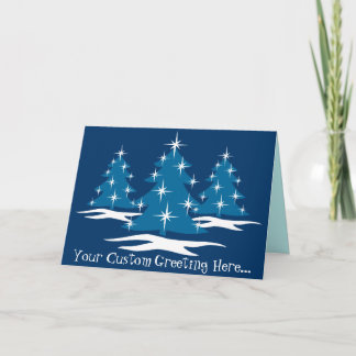 Happy Holidays Cards Classic Blue Christmas Cards