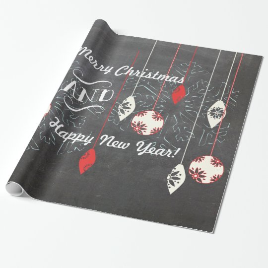 Chalkboard Christmas Wrapping Paper 