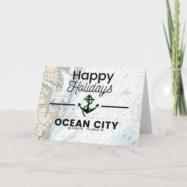 Happy Holidays Chart- Ocean City Holiday Card (Front)