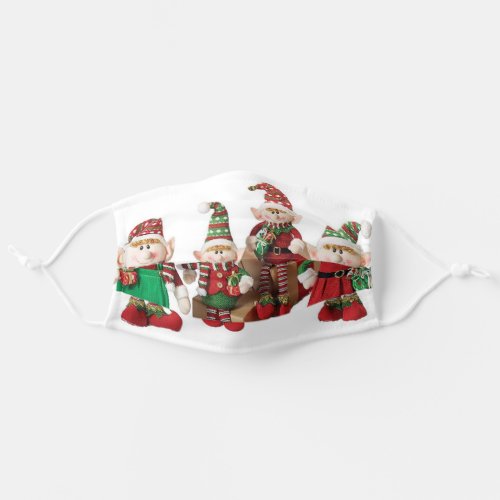 Happy Holidays Cheery Elf Collection Adult Cloth Face Mask