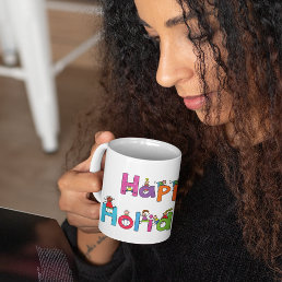 Happy Holidays Children Coffee Mug
