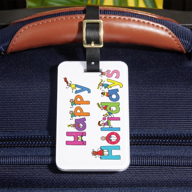 Happy Holidays Children Luggage Tag (Creator Uploaded)