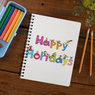 Happy Holidays Children Notebook