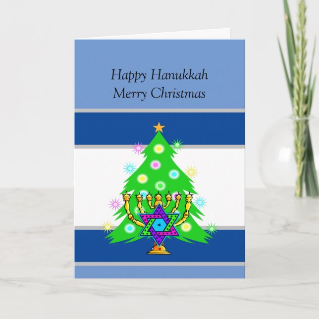 Happy Holidays Christmas and Hanukkah Card (Front)