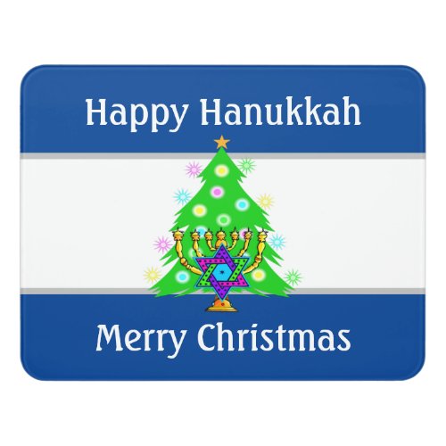 Happy Holidays Christmas and Hanukkah   Door Sign