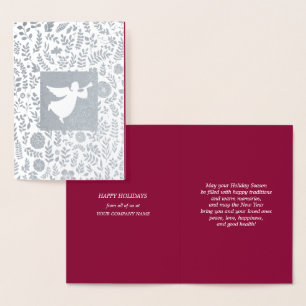 Happy Holidays Christmas Angel Luxury Foil Card
