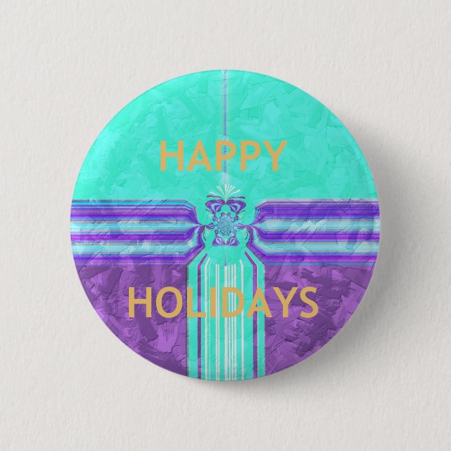 Happy Holidays Christmas away from home Button (Front)
