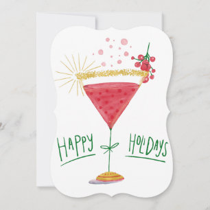 happy holidays christmas cocktail