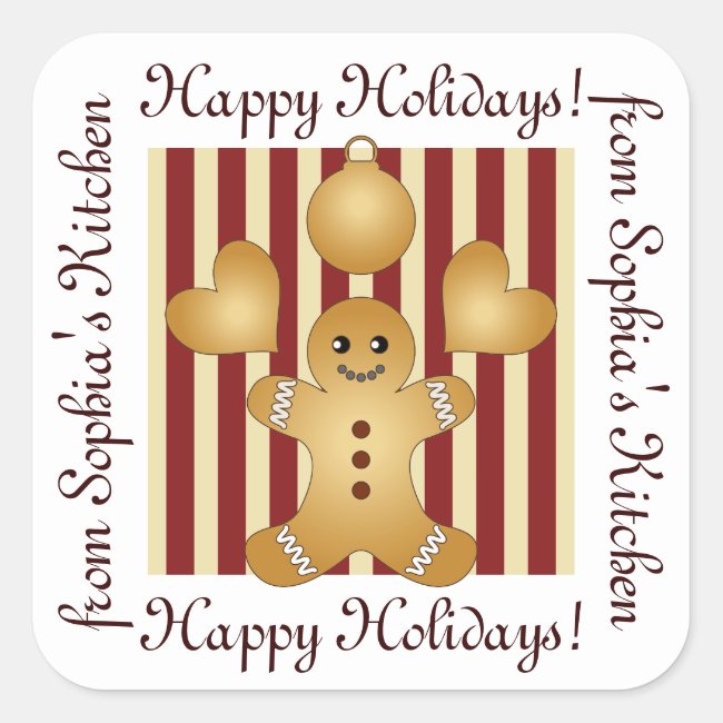 Happy Holidays - Christmas Cookie Cartoon Homemade