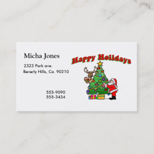 Happy Holidays Christmas Decorating Business Card