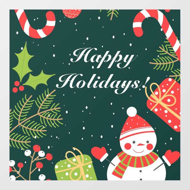 Happy holidays Christmas  Floor Decals (Front)
