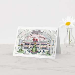 Happy Holidays Christmas Folded Greeting Card