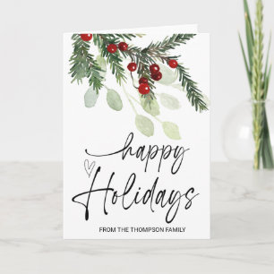 Happy Holidays Christmas Gifts for Friends Family Card