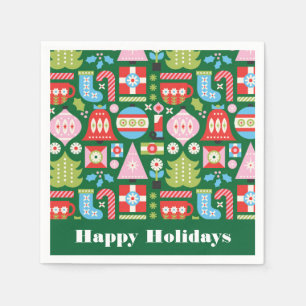 Happy Holidays Christmas Gifts Napkins