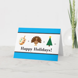 Happy Holidays (Christmas, Hanukkah, Thanksgiving) Holiday Card