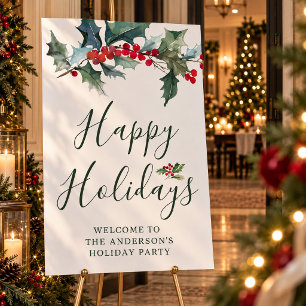 Happy Holidays Christmas Holiday Foam Board