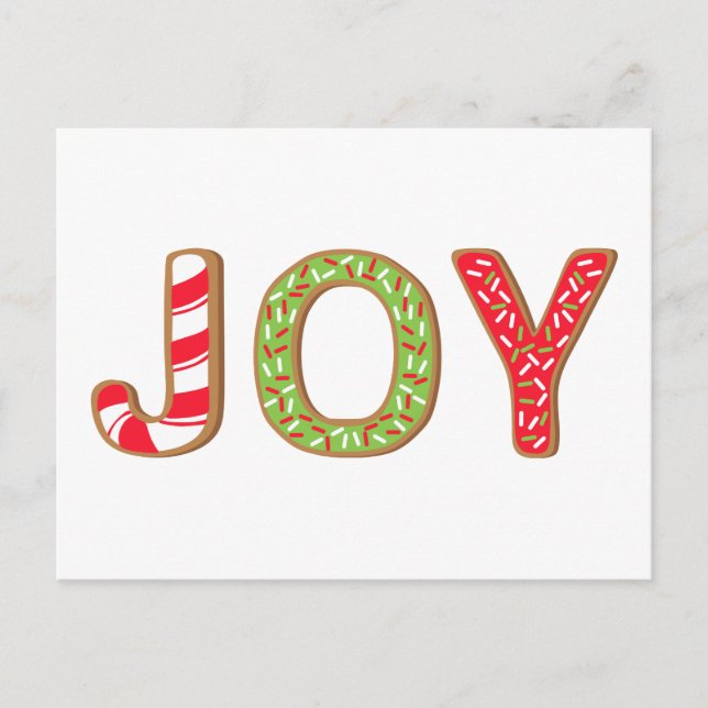 Happy Holidays | Christmas Joy Cookie Holiday Postcard (Front)