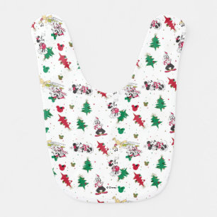 Happy Holidays   Christmas Mickey Mouse & Friends Baby Bib