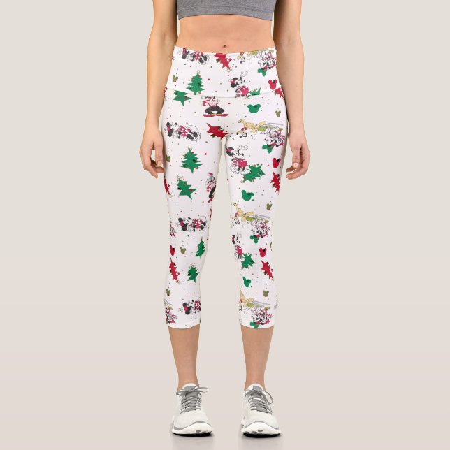 Happy Holidays | Christmas Mickey Mouse & Friends Capri Leggings (Front)