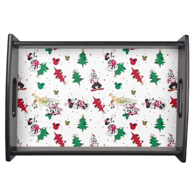 Happy Holidays | Christmas Mickey Mouse & Friends Serving Tray (Front)