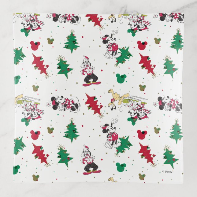 Happy Holidays | Christmas Mickey Mouse & Friends Trinket Tray (Front)