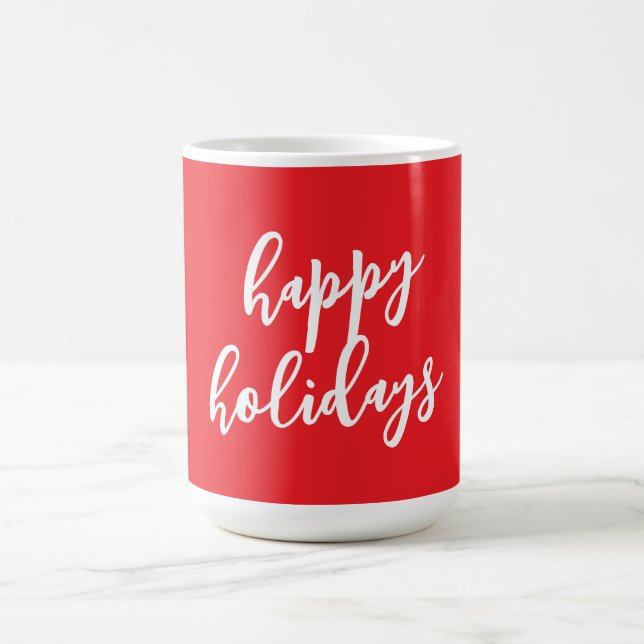 Happy Holidays Christmas New Year Season Message Coffee Mug (Center)