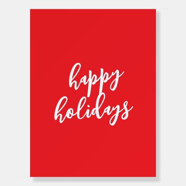 Happy Holidays Christmas New Year Season Message Foam Board (Front)