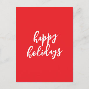 Happy Holidays Christmas New Year Season Message Postcard