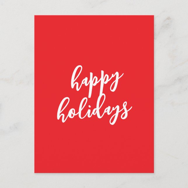 Happy Holidays Christmas New Year Season Message Postcard (Front)