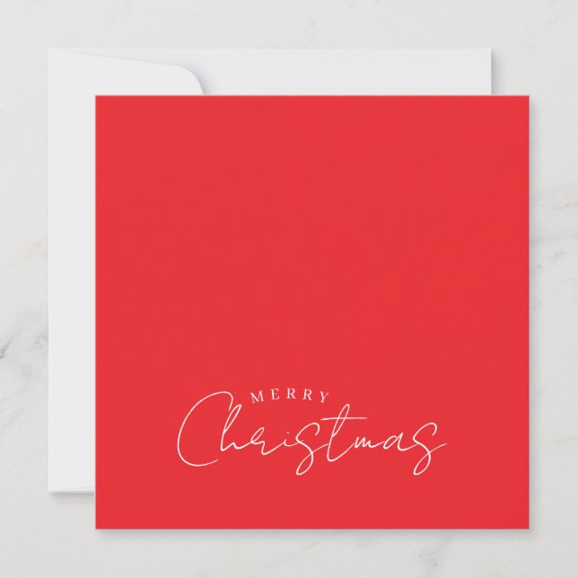 Happy Holidays Christmas New Year Season Red Holiday Card (Front)