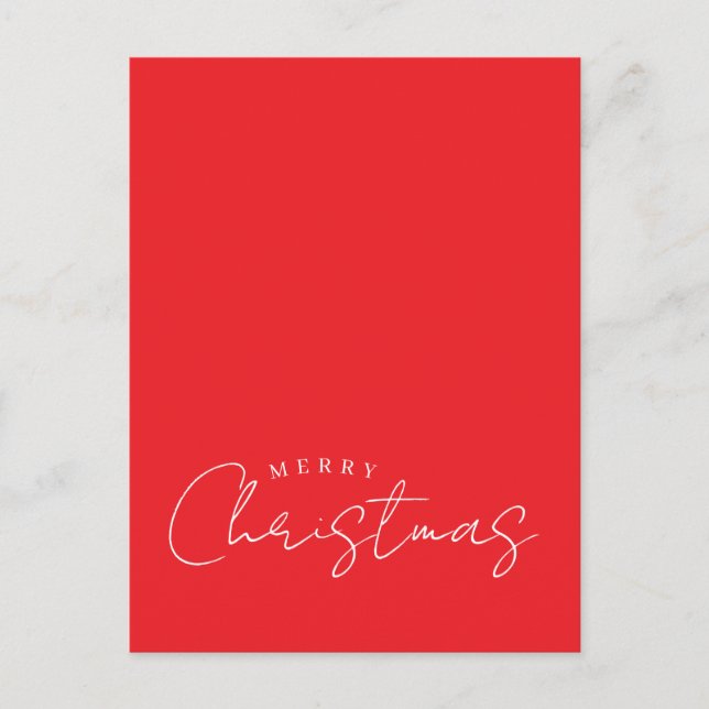 Happy Holidays Christmas New Year Season Red Postcard (Front)