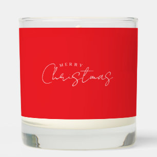 Happy Holidays Christmas New Year Season Red Scented Candle