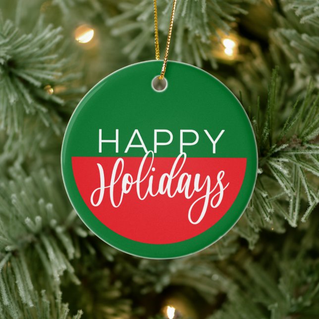 Happy Holidays - Christmas Ornament (Tree)