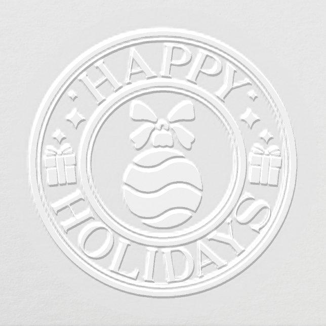 Happy Holidays Christmas Ornament Holiday Embosser (Design)