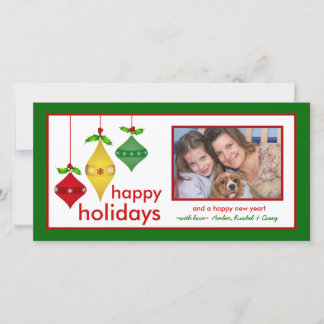 Happy Holidays Christmas Photo Cards