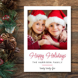 Happy Holidays Christmas Photo Holiday Card