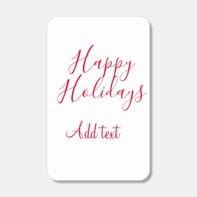 Happy holidays Christmas red calligraphy simple mi Matchboxes (Front)
