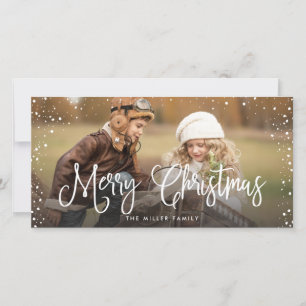 Happy Holidays Christmas Snow Holiday Card