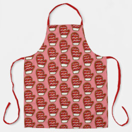 Happy Holidays Christmas Sugar Cookie Red Mitten Apron