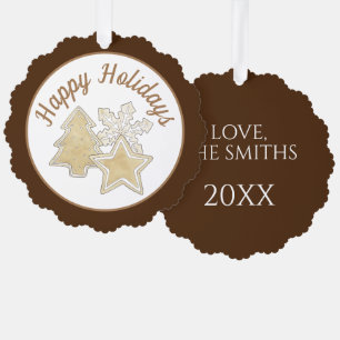 Happy Holidays Christmas Sugar Cookies Bakery Ornament Card