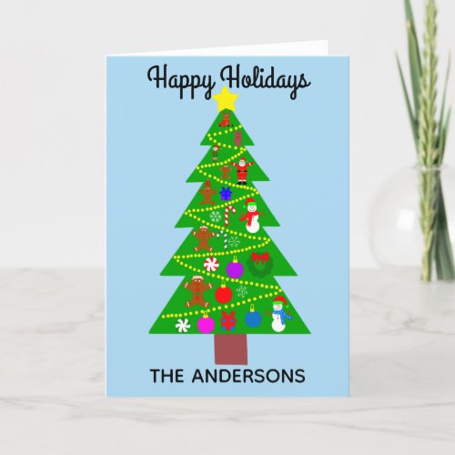 Happy Holidays Christmas Tree 1 Card