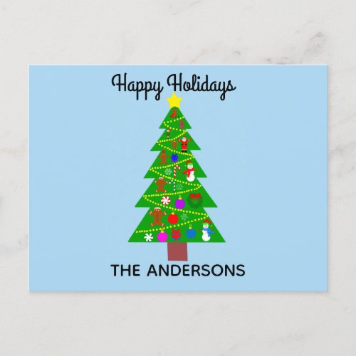 Happy Holidays Christmas Tree 1 Postcard