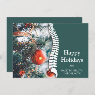 Happy Holidays Christmas Tree Chiropractic Holiday Card