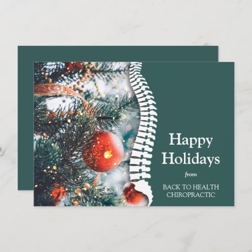 Happy Holidays Christmas Tree Chiropractic Holiday Card