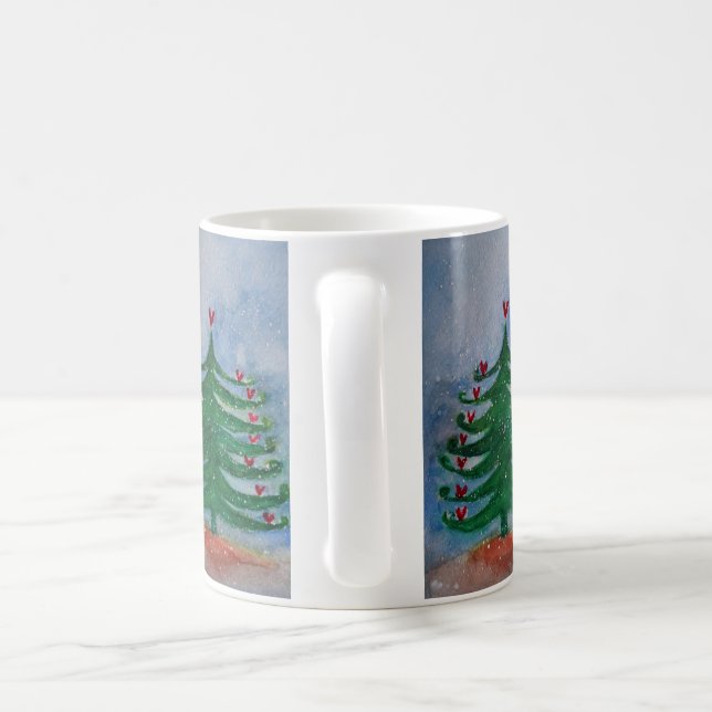 Happy Holidays Christmas Tree Mug (Handle)