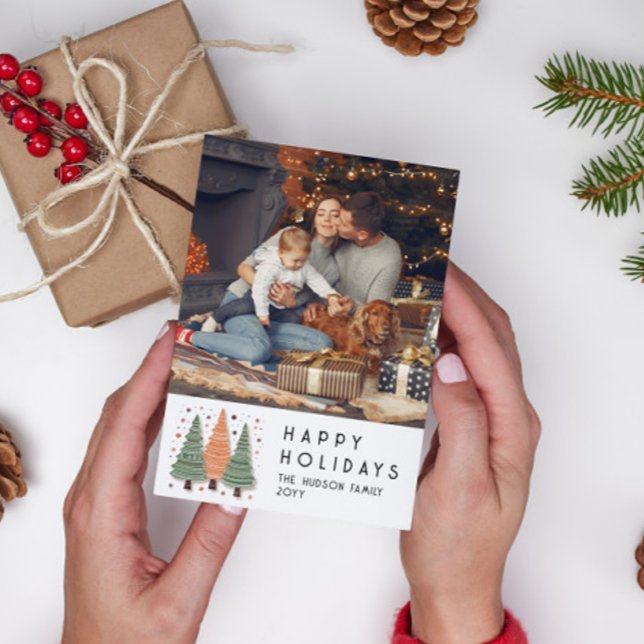 Happy Holidays Christmas Trees Simple Photo (Creator Uploaded)