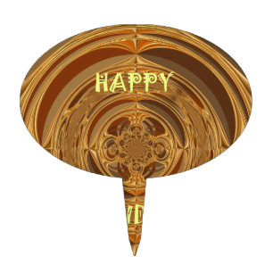 Happy Holidays Circle Art Print/Design Cake Topper