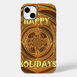 Happy Holidays Circle Art Print/Design Case-Mate iPhone 14 Plus Case