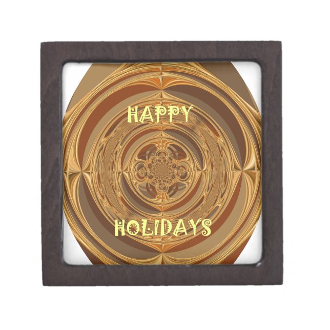Happy Holidays Circle Art Print/Design Gift Box (Front)
